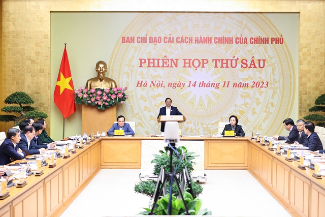 Thủ tướng Phạm Minh Chính, Trưởng Ban Chỉ đạo Cải cách hành chính (CCHC) của Chính phủ chủ trì phiên họp thứ sáu của Ban Chỉ đạo